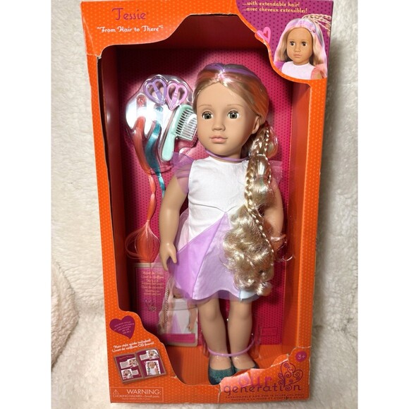 Our Generation Tessie with Hair Clips & Styling Book 18'' Hair Grow NEW - Picture 3 of 11